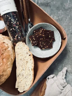 Bakke i cognac læder