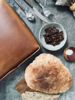 Bakke i cognac læder