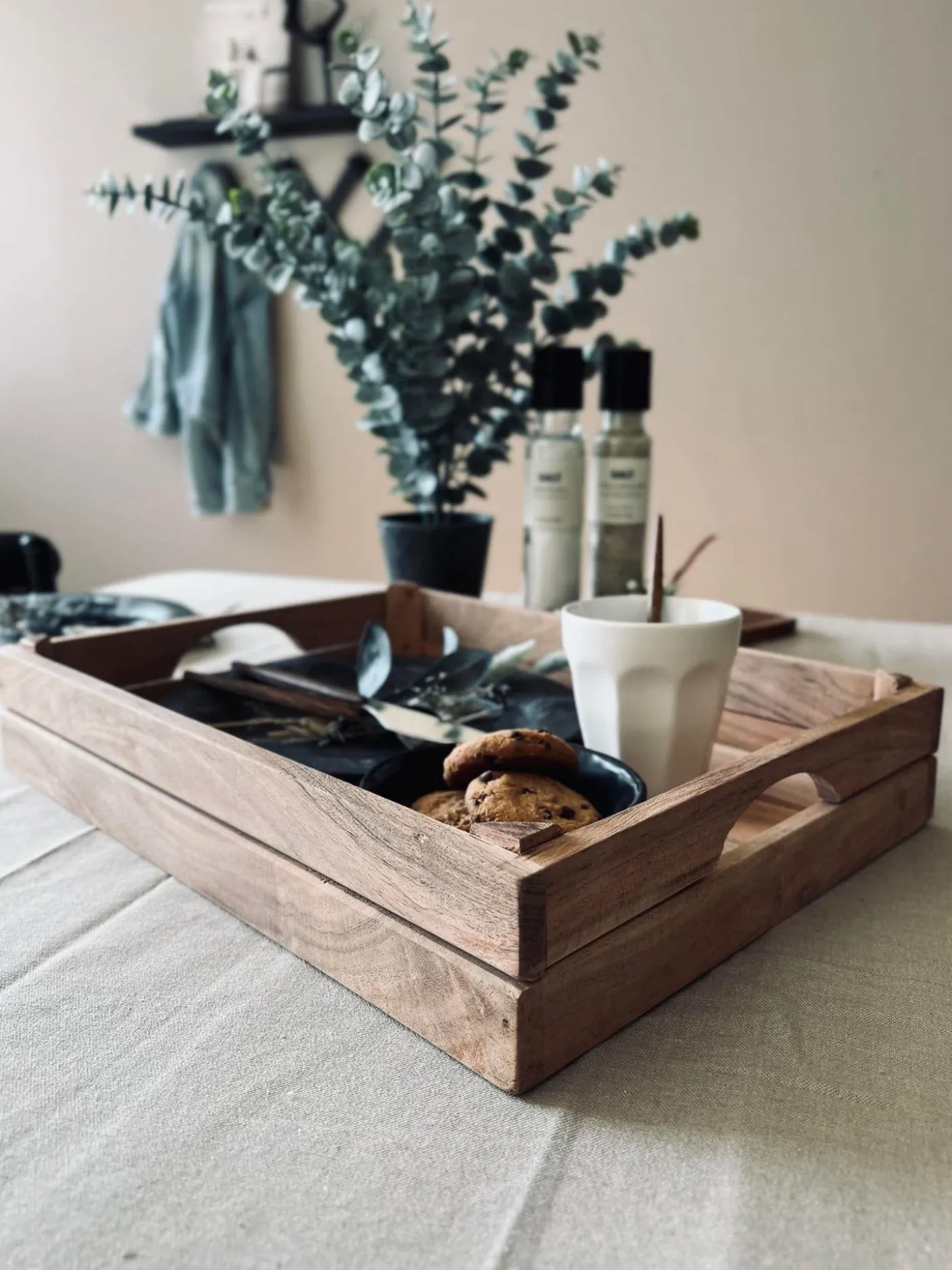 Bakke med håndtag - Akacia Neutral