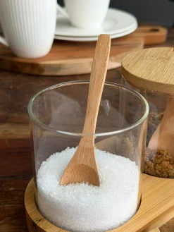 Bakke sæt med bakke, 3 glas og skeer