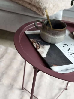 Bakkebord - Bordeaux metal