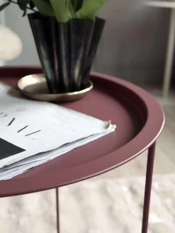 Bakkebord - Bordeaux metal