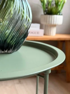 Bakkebord - Grøn metal