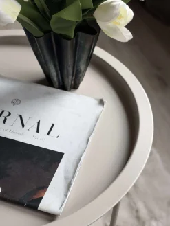 Bakkebord - Hvid metal