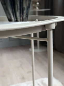 Bakkebord - Hvid metal