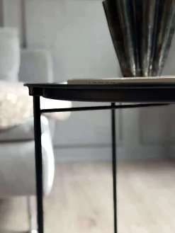 Bakkebord - Sort metal