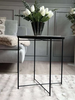 Bakkebord - Sort metal