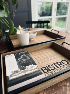 Bakkesæt i træ - Sæt af 2 stk.