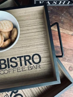 Bakkesæt i træ - Sæt af 2 stk.