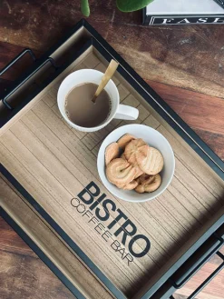 Bakkesæt i træ - Sæt af 2 stk.