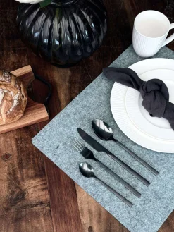 Bestik 16 dele i æske - Mat sort