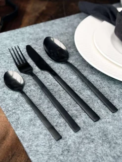 Bestik 16 dele i æske - Mat sort