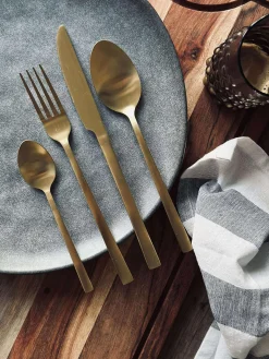 Bestik til 4 personer - Classic Gold