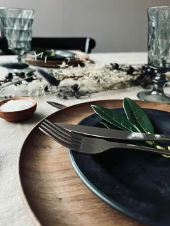 Bestik til 4 personer - Mat sølv Mist