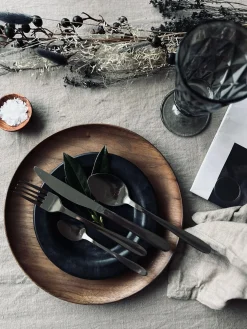 Bestik til 4 personer - Mat sølv Mist