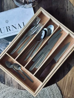 Bestikbakke i bambus - Justerbar størrelse