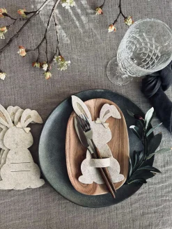 Bestikholder kanin Lys - Sæt med 4 stk