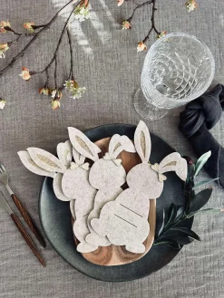 Bestikholder kanin Lys - Sæt med 4 stk