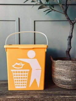 BIO Spand med låg 12 liter - GUL