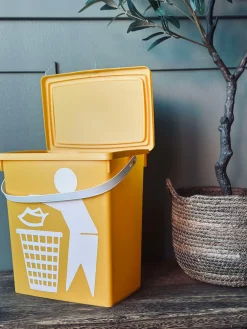 BIO Spand med låg 12 liter - GUL