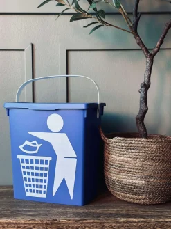 BIO Spand med låg 12 liter - BLÅ