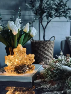 Blad med led lys og timer - Flere farver