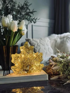 Blad med led lys og timer - Flere farver