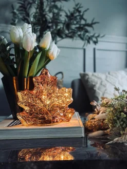 Blad med led lys og timer - Flere farver