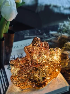 Blad med led lys og timer - Flere farver