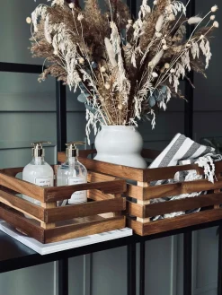 Æblekasser Akacia - Sæt af 2 stk.