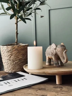 Bloklys i offwhite – 7×10 cm