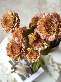 Blomst stilk 70 cm - Brændte farver