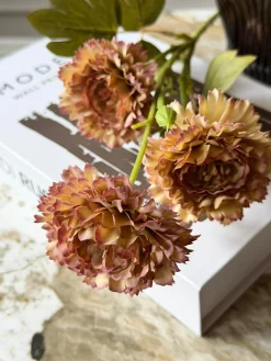 Blomst stilk 70 cm - Brændte farver