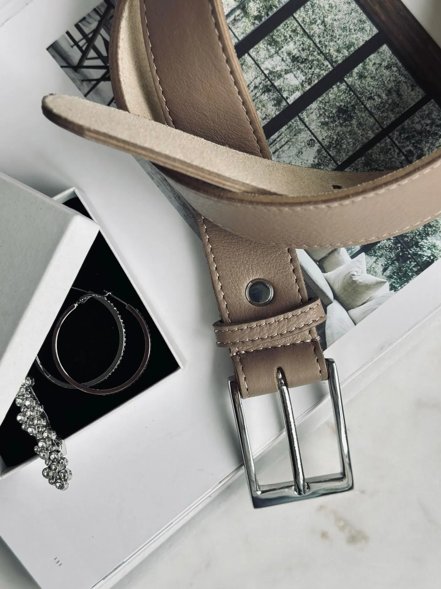 Bælte 3,5 cm - Dusty taupe