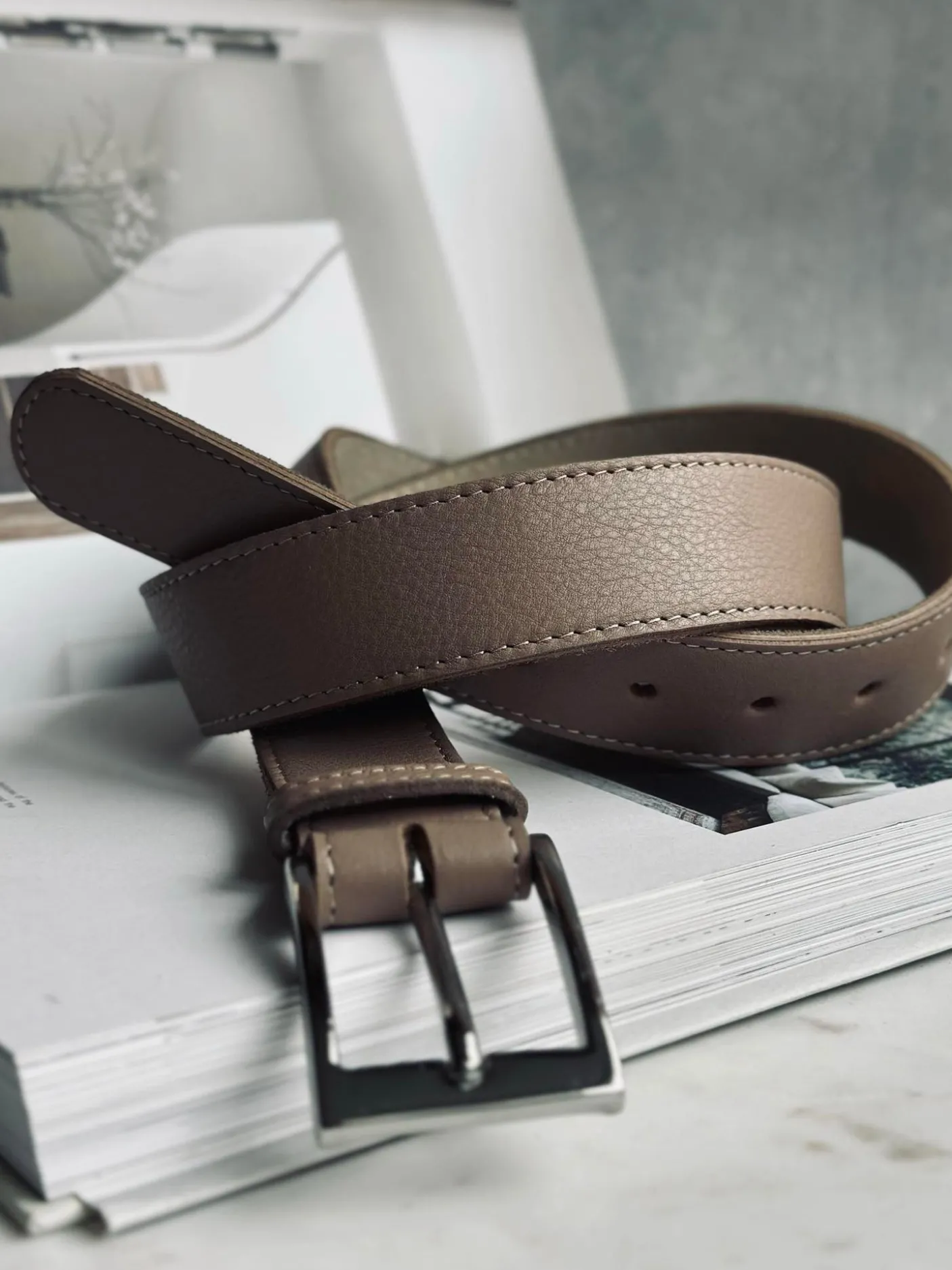Bælte 3,5 cm - Dusty taupe