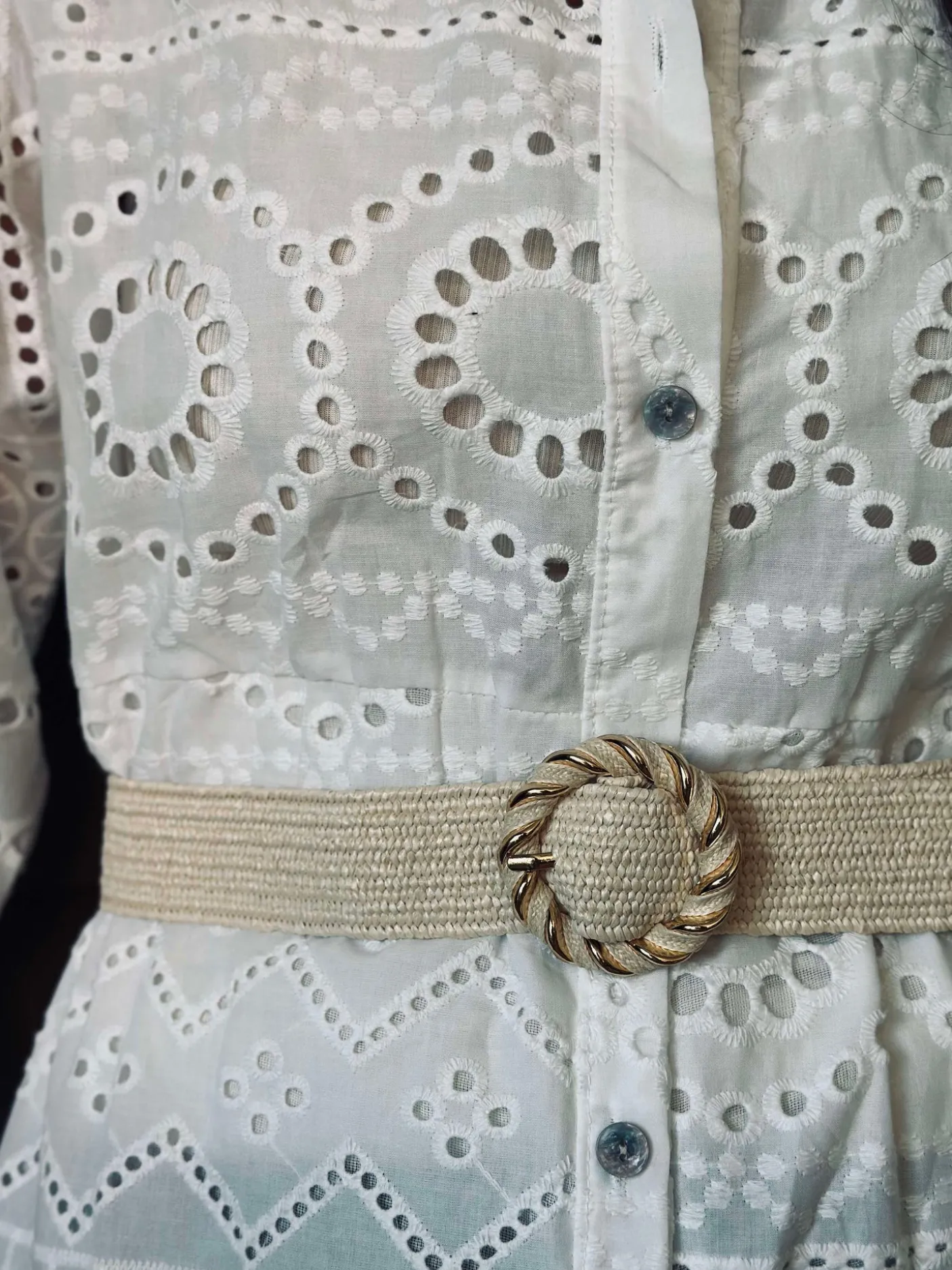 Bælte Sofia - Beige / Guld