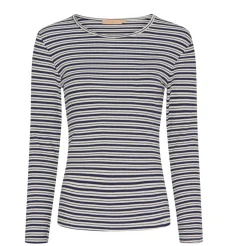 Bluse Christel strib - Navy / Creme