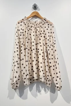 Bluse DOTS - beige