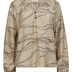Bluse Evy - Cream Graphic