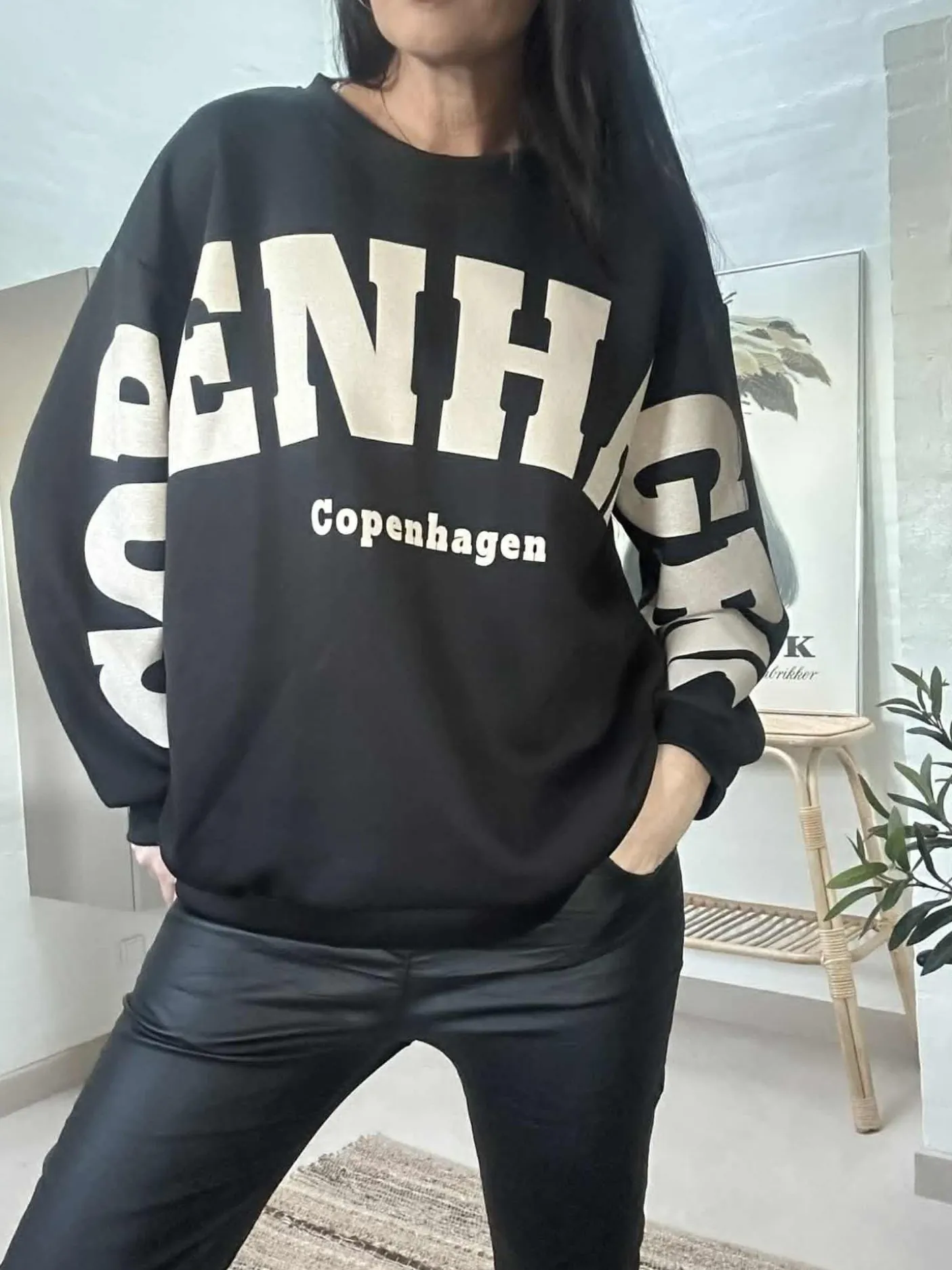 Bluse Hibiscus - Black