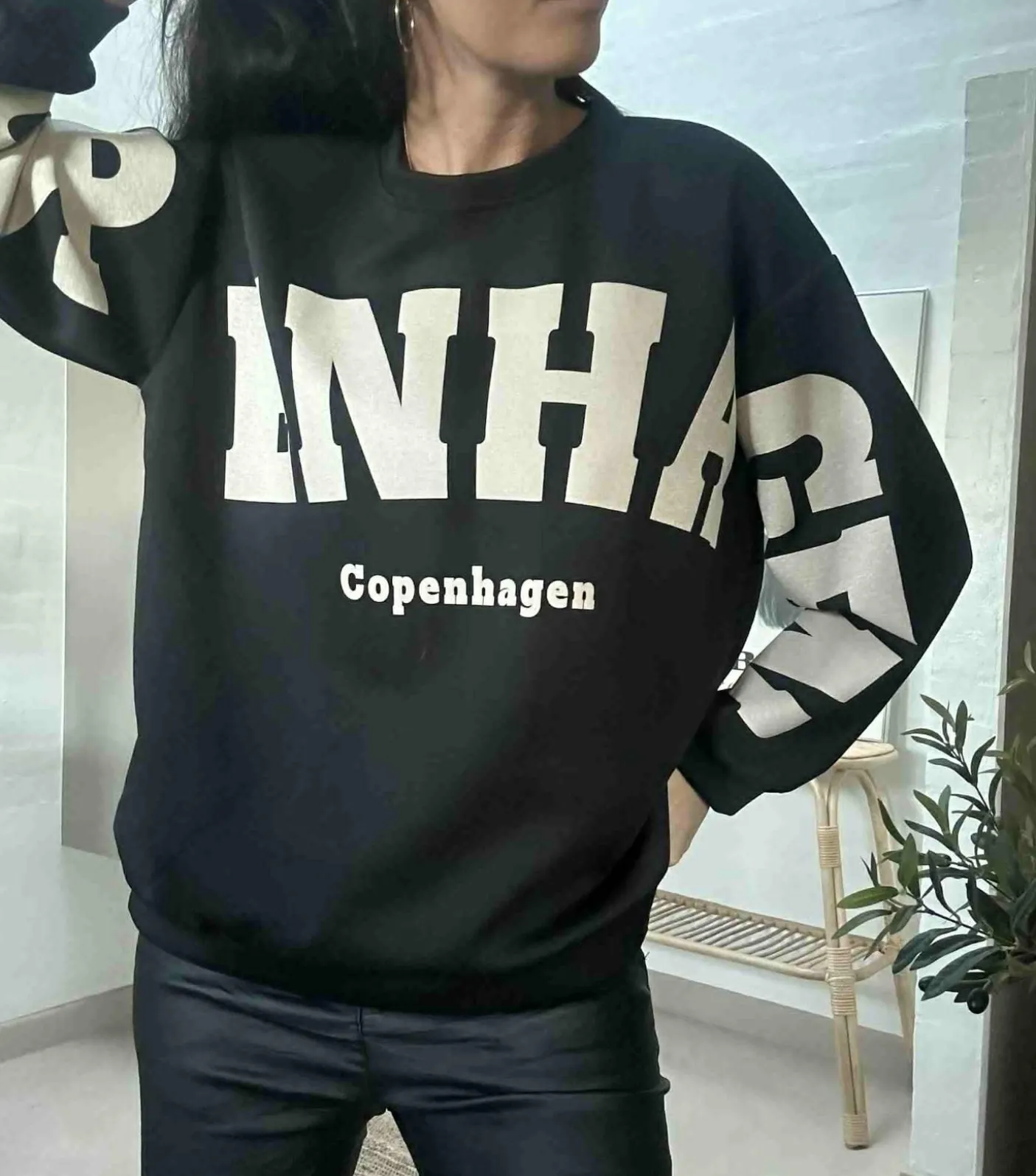 Bluse Hibiscus - Black