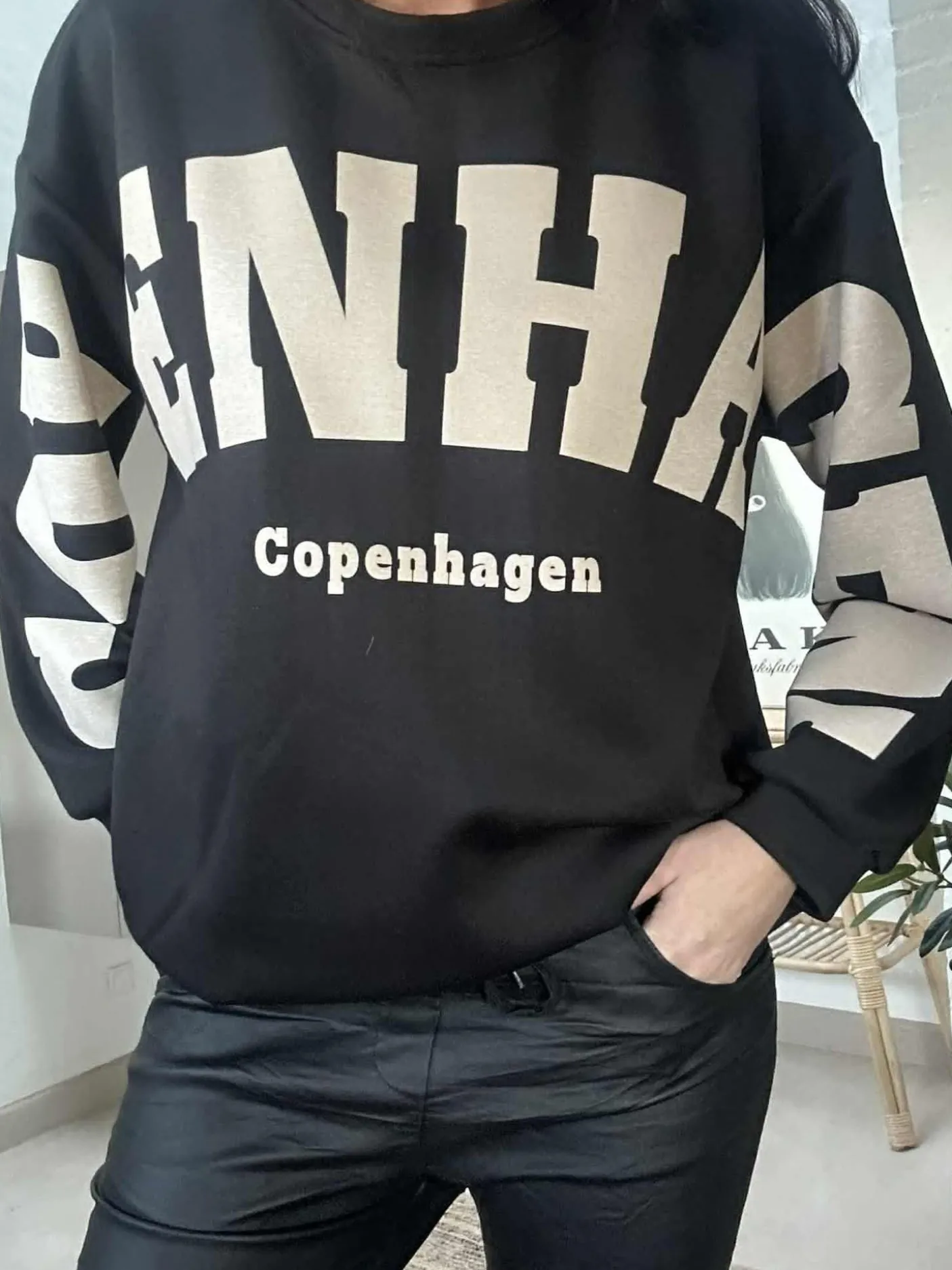 Bluse Hibiscus - Black