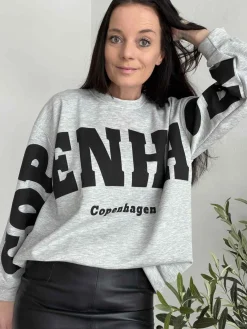 Bluse Hibiscus - Grå / Sort