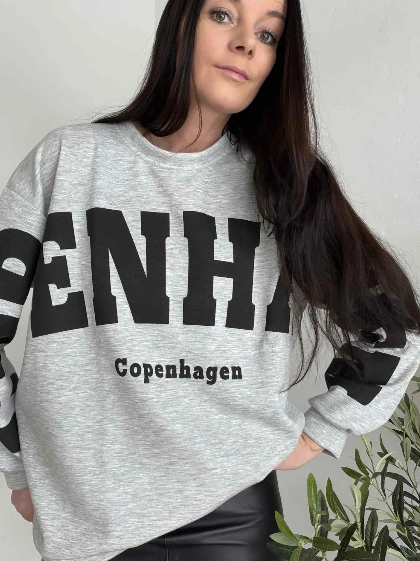 Bluse Hibiscus - Grå / Sort