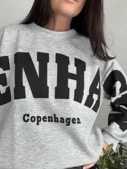 Bluse Hibiscus - Grå / Sort