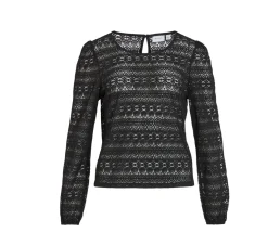 Bluse med blonde - Chikka Black