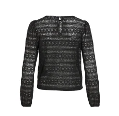 Bluse med blonde - Chikka Black