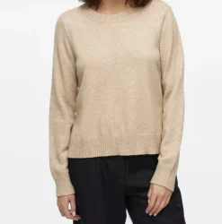 Bluse med smukke knapper - Beige