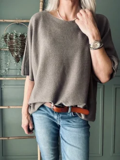 Bluse Sia Taupe – Oversize