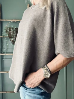 Bluse Sia Taupe – Oversize